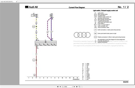 No. 1/36 Audi A8 Wiring diagram 